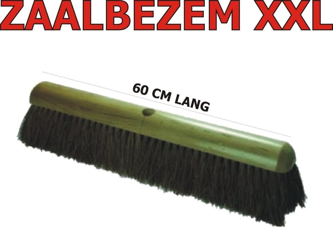 Zaalbezem XXL   60 cm lang