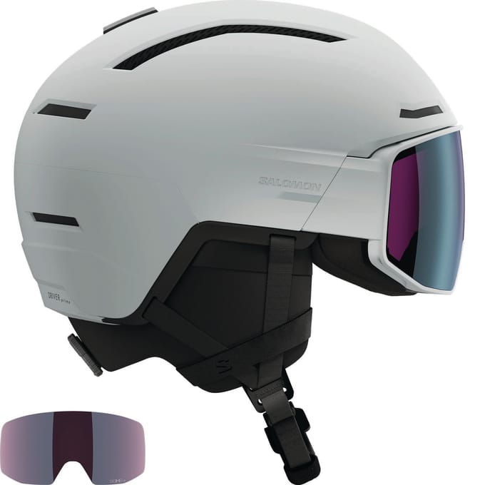Salomon Driver Prime Sigma Plus, skihelm met vizier, lichtblauw