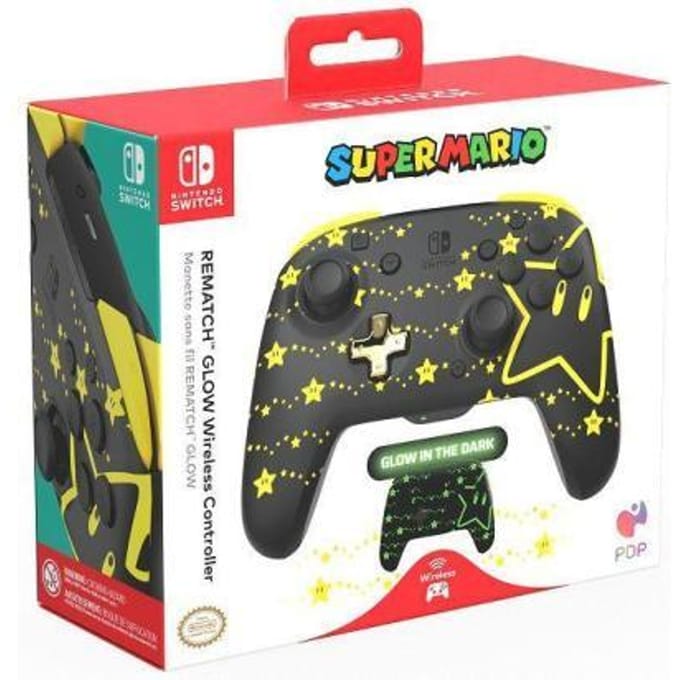 PDP Rematch Glow - Draadloze Gaming Controller - Jack - Geschikt voor Nintendo Switch - Super Star