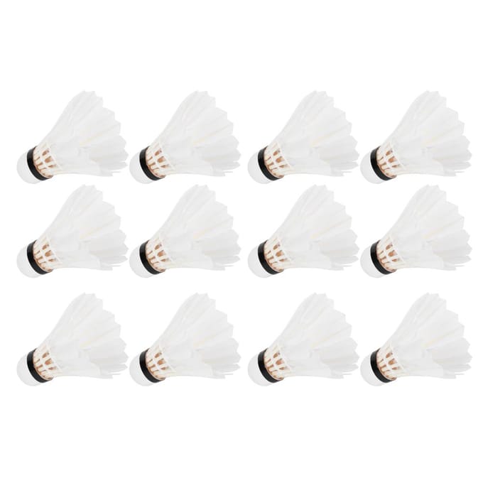 12 stuks Badmintonballen Veer Badminton Shuttlecocks Binnen Buiten Sport Accessoire white