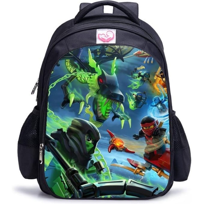 Lego Ninjago Seizoen 5 Cartoon Print Zwarte Rugzak black - medium