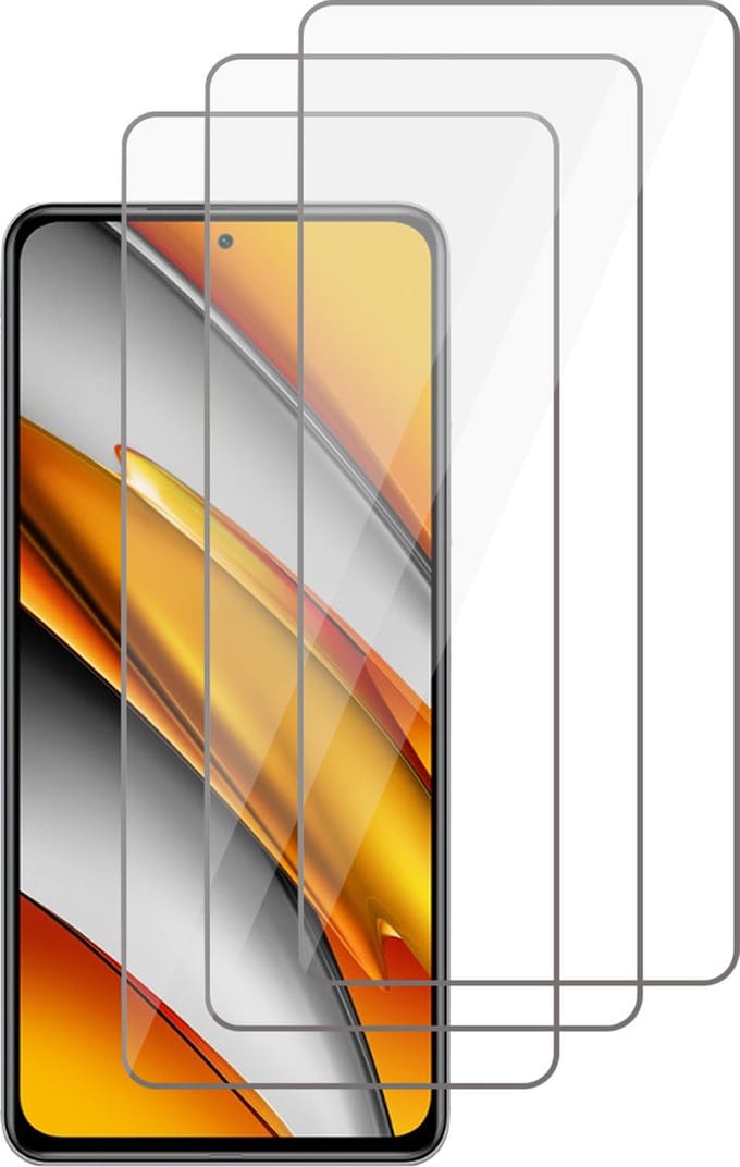 Screenprotector geschikt voor Xiaomi Poco F3 - Screen Protector Glas - 3 Stuks