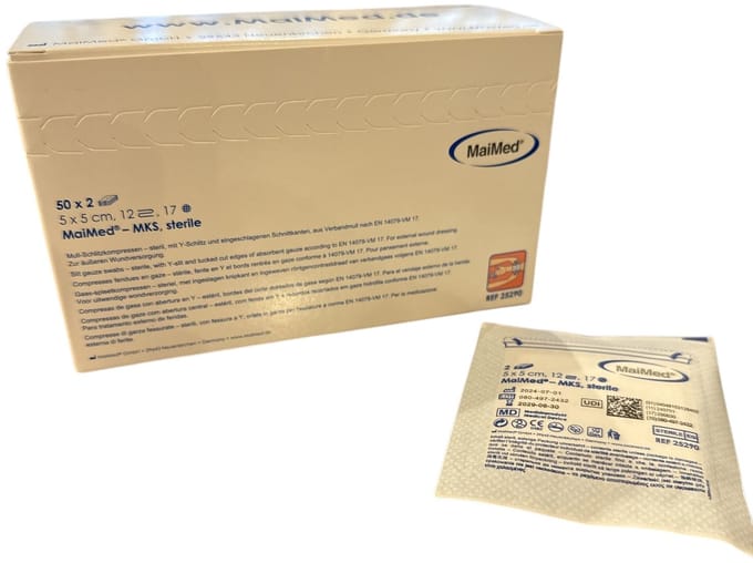 Maimed Slit-kompres 5x5cm per 2 steriel verpakt (25x2 stuks)