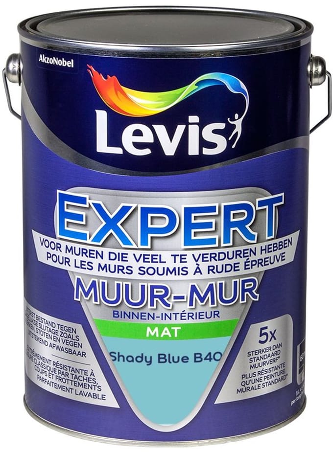 Levis - Expert Muur Binnen Mix - Shady Blue B40 - Mengverf - 5 L