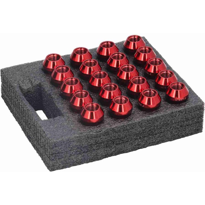 20 Pièces M12x1.5 Écrous de Roue avec Douille à Clé Haute Dureté Remplacement pour Ford Focus Or rouge