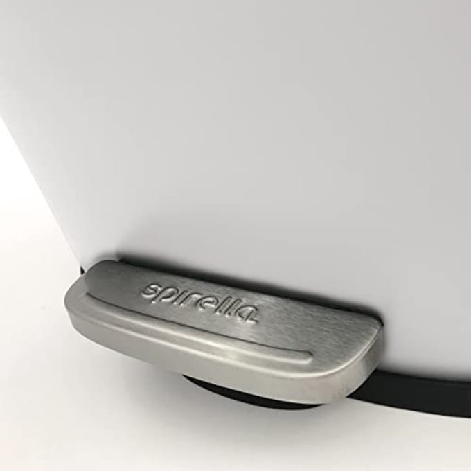 Moderne Rectangulaire Pedalafvalbak - Vingerafdrukbestendig Materiaal - Stille Sluiting - 12L - Mat Wit