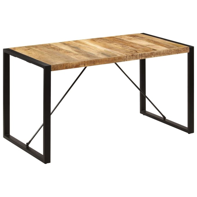 vidaXL - Eettafel - 140x70x75 - cm - massief - mangohout