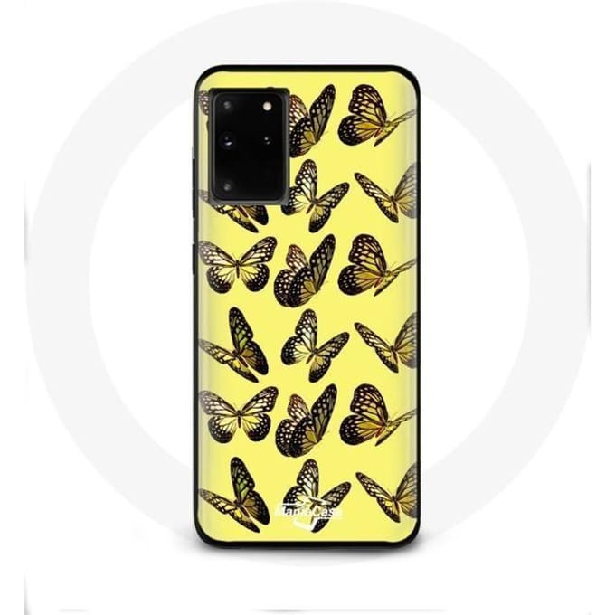 Hoesje - Samsung - Galaxy S11 Plus - Vlinders - Geel - Flexibel