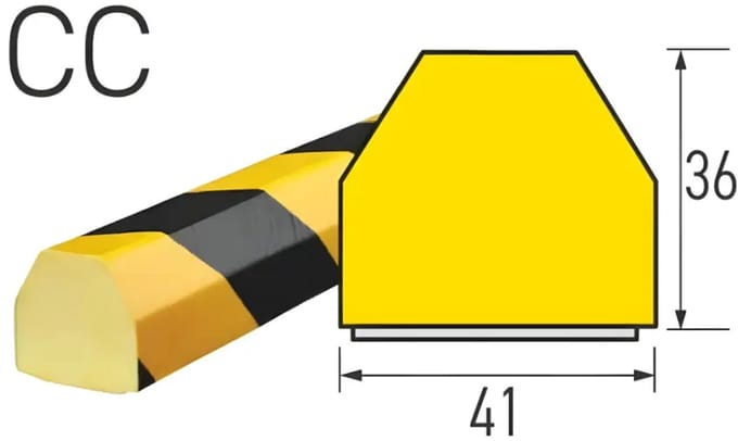 Knuffi stootrand vlakprofiel type CC | 5 meter