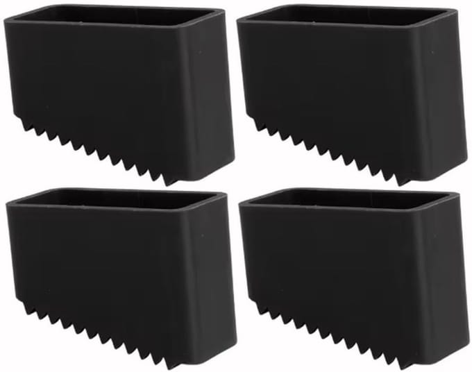 Laddervoethoezen - Ladderdoppen - Veiligheid Stabiliteit - Antislip Rubber - 4 stuks - Zwart