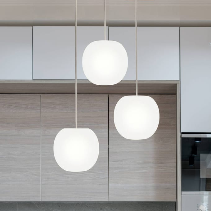 Casablanca hanglamp Acai, wit, rond, 3-lamps, Ø 16 cm, E27