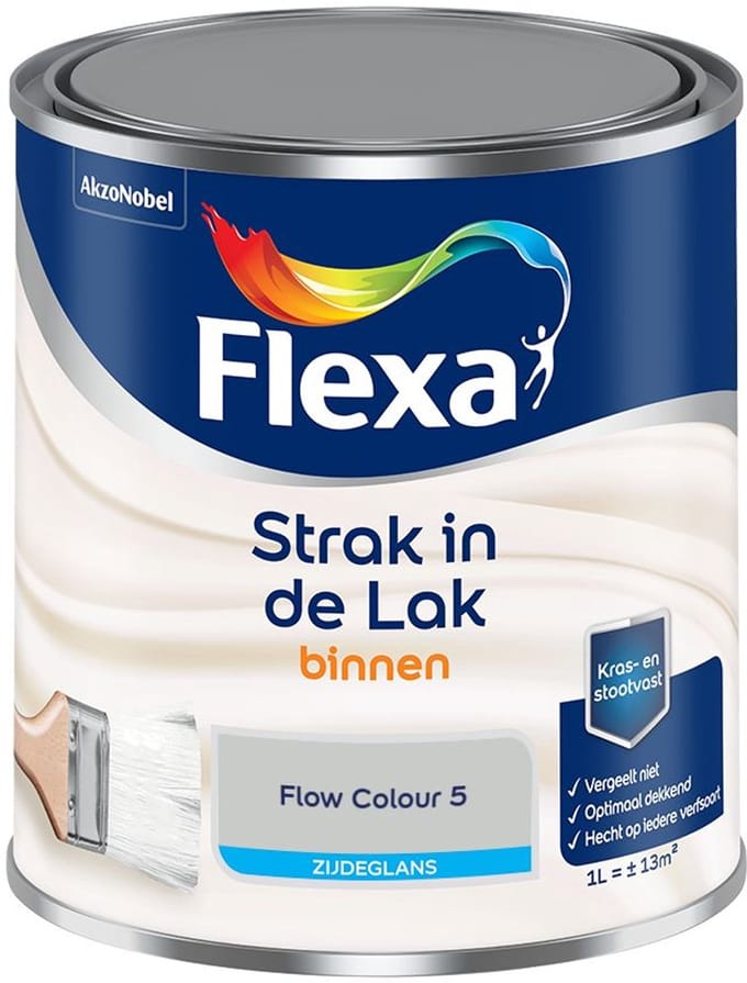 Flexa - Strak In De Lak Binnenlak Zijdeglans - Flow Colour 5 - Mengverf - 1 L