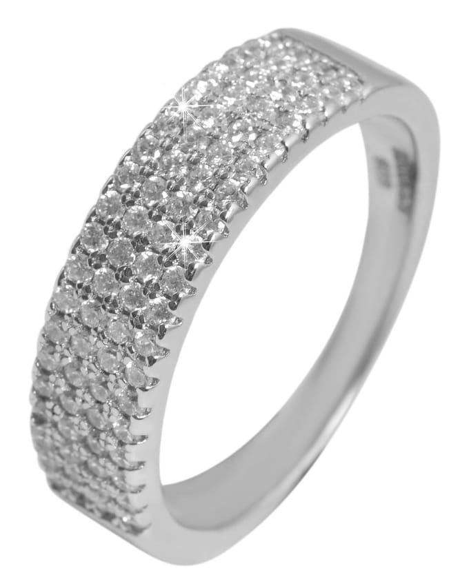 AKZENT Akzent dames ring "Chimalis" uit 925 Sterlingzilver, gerhodineerd, duurzaam