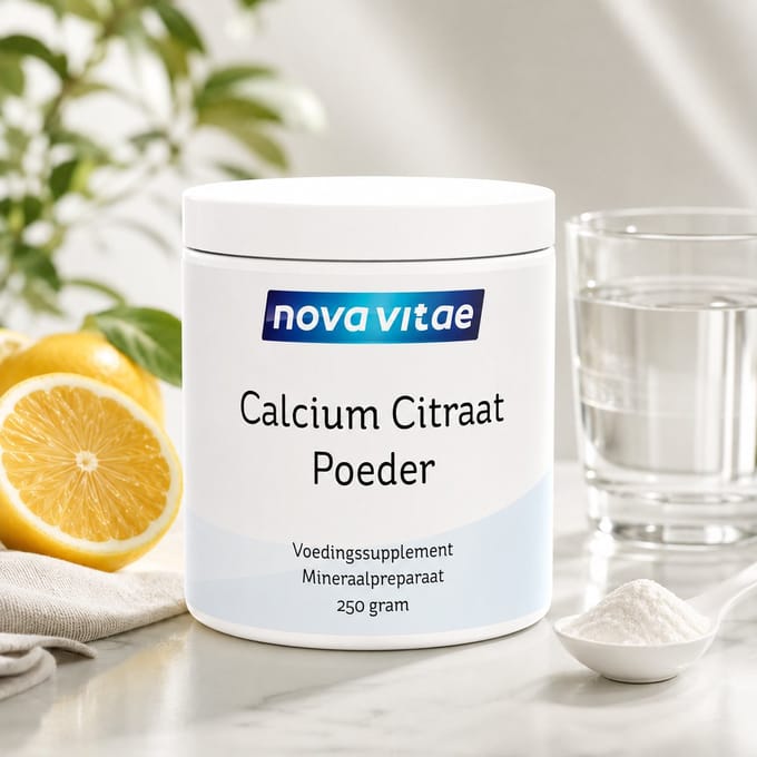 Nova Vitae - Calcium Citraat Poeder - Calciumbron voor Botten en Gebit - 250 gram