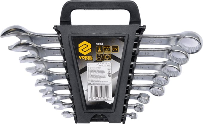 Vorel Ringsleutelset 8 Stuks 6-22mm