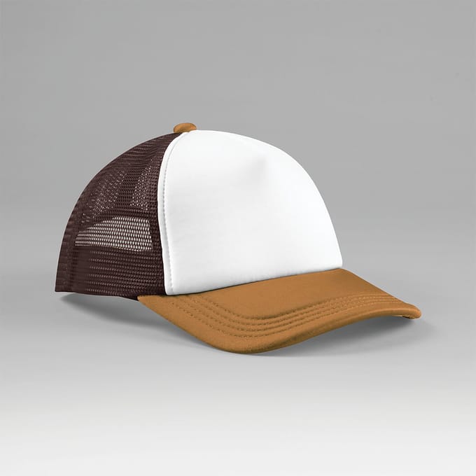 Beechfield Multicolour 5-panel trucker pet B639 - Chocolate / Dark amber - One size