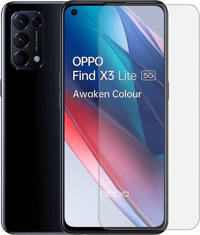 Screenprotector Glas - Tempered Glass Screen Protector Geschikt voor: Oppo Find X3 Pro - 1x AR202