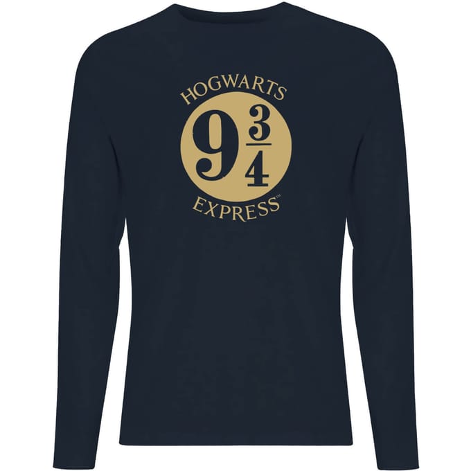 Harry Potter Platform Men's Long Sleeve T-Shirt - Navy - S