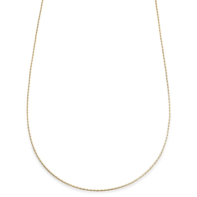 Essentials | 1 mm Goudkleurige Ketting met Rechthoekige Venetiaanse Schakels