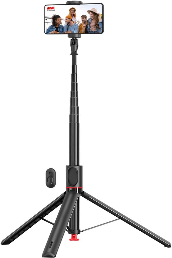 Forcell F-Grip S170XL Selfie Stick-statief 170 cm met Bluetooth-afstandsbediening