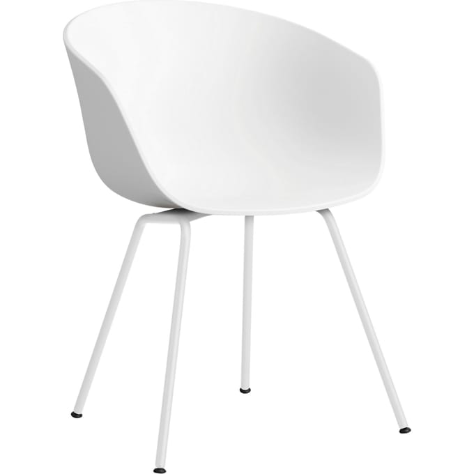 HAY About a Chair AAC 26 - white 2.0 - gepoedercoat wit - Standaard glijders kunststof