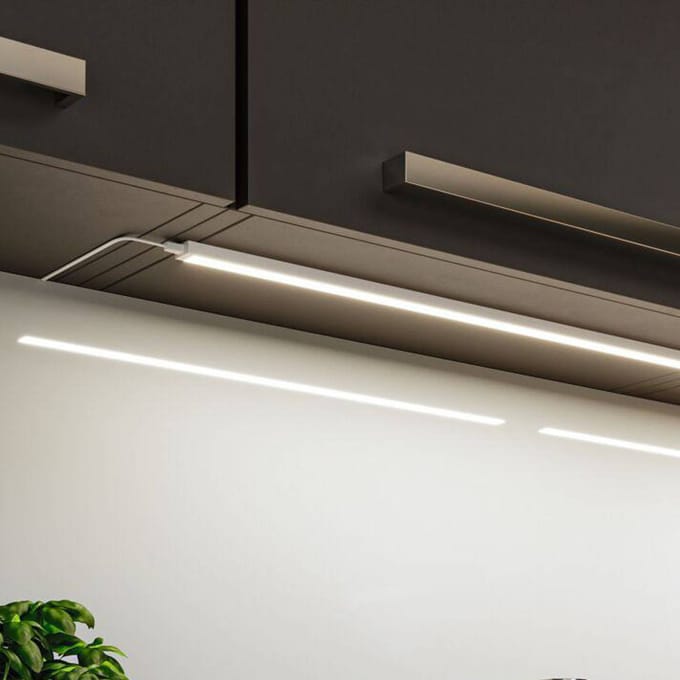 LED-onderkastverlichting Inline Startersset Tunable White 2x6W 550x26 mm 2x500lm 230/24V Wit mat