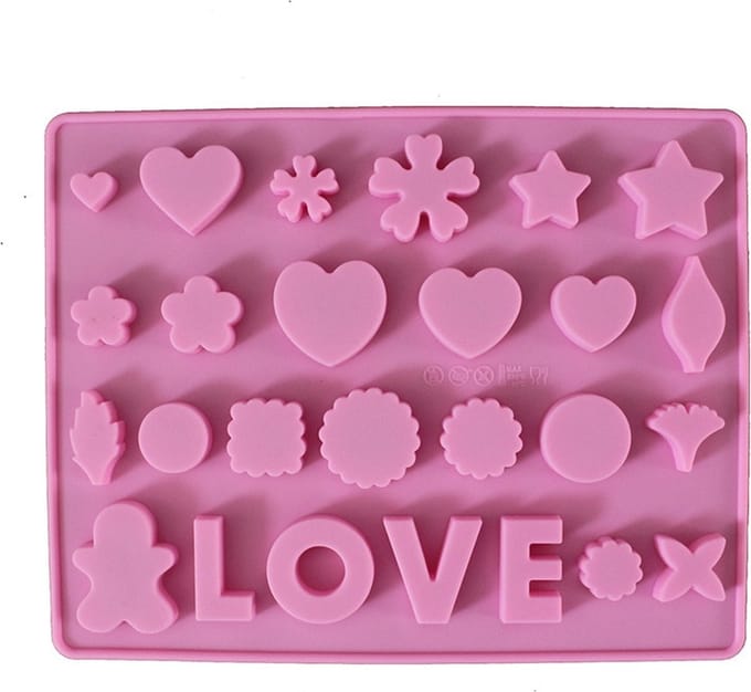 Winkrs | IJsblokjes mal - LOVE & hartjes - Siliconen mal | Bakvorm, Chocolade