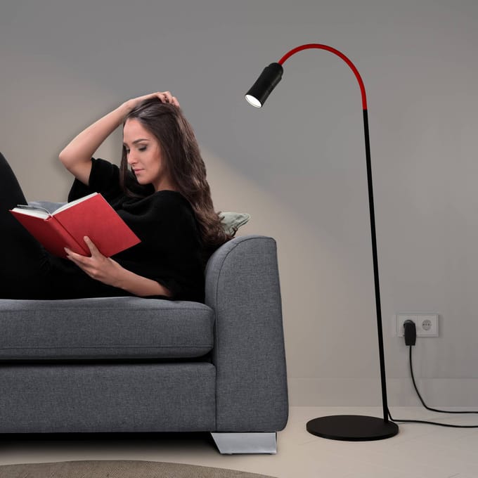 Top Light Neo! Floor LED vloerlamp dimbaar zwart/rood