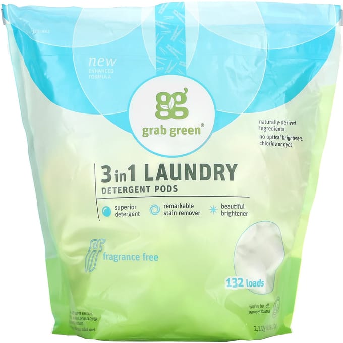 3-in-1 Wasmiddel Pods, Geurloos, 132 Wasbeurten white