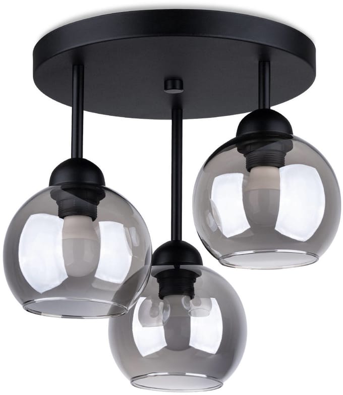 Plafondlamp Alino 3 lichts Ø 30 cm zwart