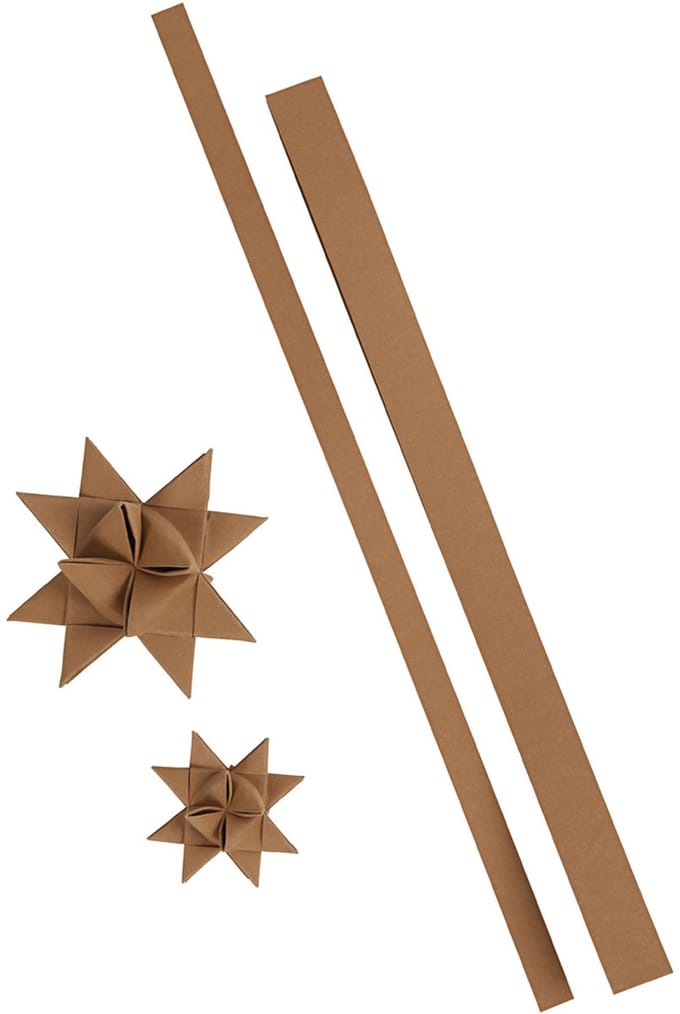 Sterstroken, L: 44+78 cm, B: 15+25 mm, 350 gr, beige, 24 stroken/ 1 doos