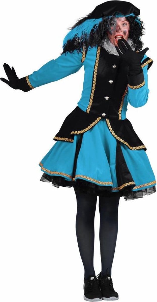 Turquoise​​​​​​​ Pieten jurk.