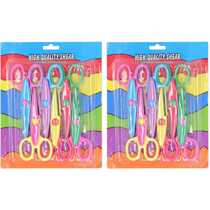 12 stuks DIY Kinderknutselschaar Kunst Decoratieve Papierschaar voor Scrapbooks blue