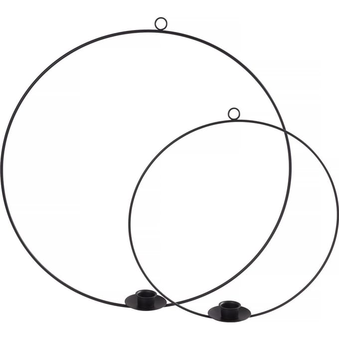 VBS Metalen ring "Moora -Cirkel" voor stokkaars - Zwart