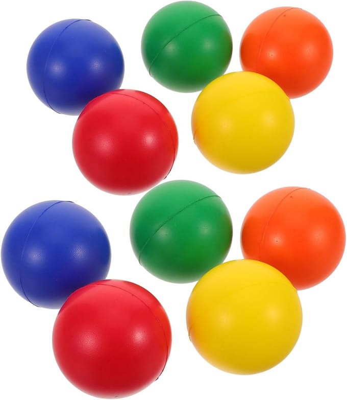 Paddle Ball Set - Vangbal Spel - Buiten Spelen - Interactieve Stuiterbal - 6x6x6CM - Diverse Kleuren