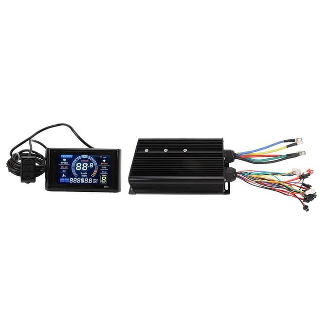 Borstelloze Motor Controller Kit 80A 60V 72V 2000W 3000W 5000W Waterdichte Conversie met S966 LCD black