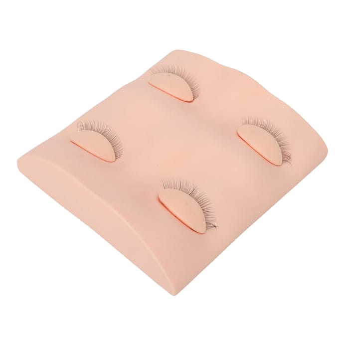Oefenhoofd voor wimperextensions met verwijderbare oogleden voor make-uptraining roze roze