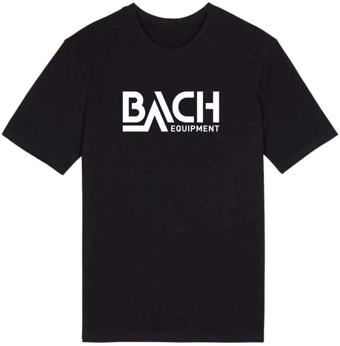 Bach Logo T-shirt Met Korte Mouwen Zwart S Man