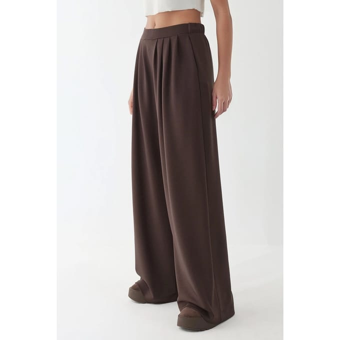 Zachte Touch Plissé Wijdere Broek