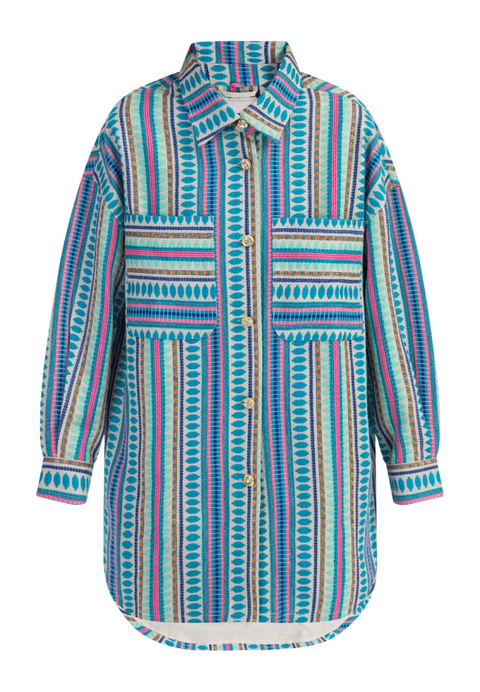 IZIA Overhemd jasje Dames Veelkleurig blauw