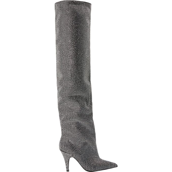 Steve Madden Dames Mazer R Leren Thigh-High Boots (Zwart)