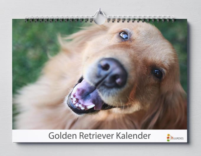 Huurdies - Verjaardagskalender - Golden Retriever - A4