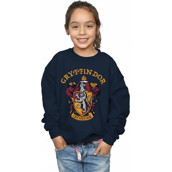 Harry Potter Meisjes Gryffindor Crest Sweatshirt (Marineblauw)