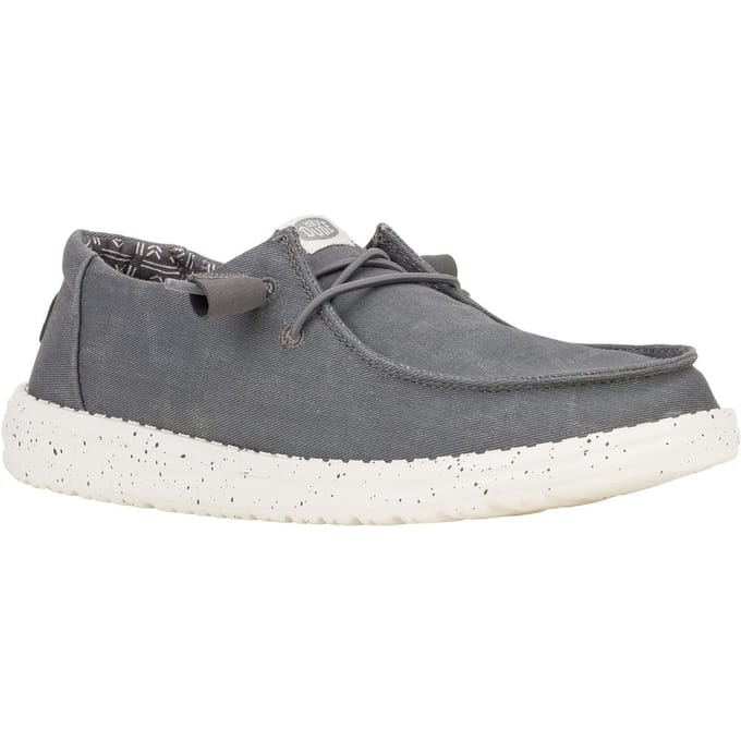 HEYDUDE Wendy Canvas 100% Katoen Damesschoenen Donkergrijs