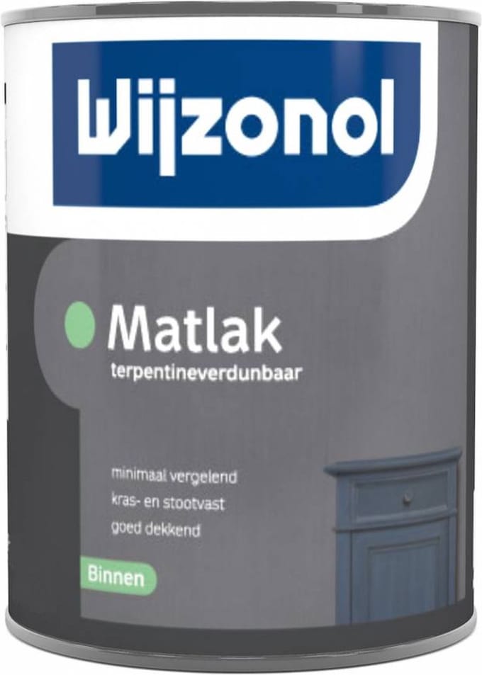 Wijzonol Matlak Op Terpentinebasis 1 Liter Op Kleur Gemengd