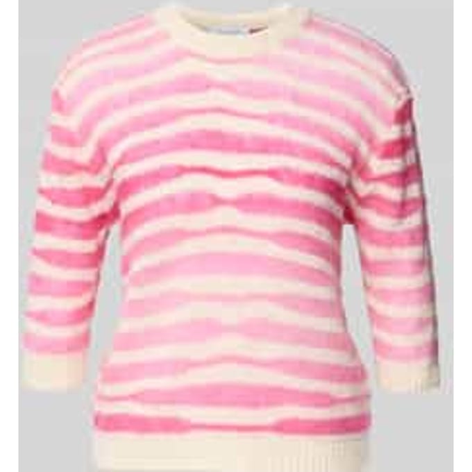 Gebreide pullover van Mohair-mix met 3/4-mouw
