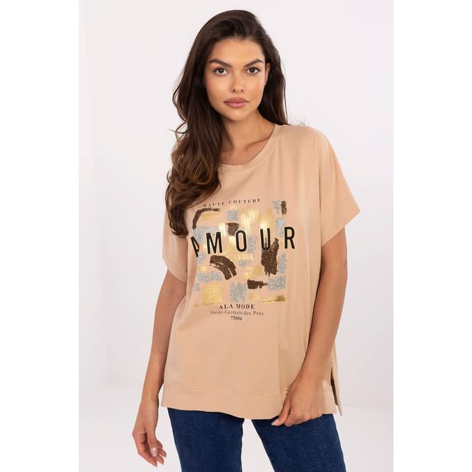 City Amour T-Shirt - Light Brown / S/M