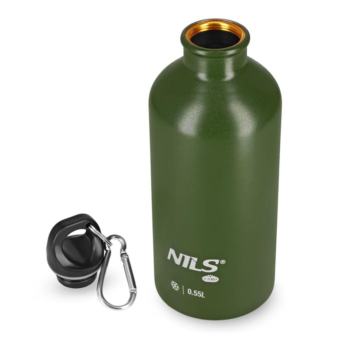 Nils Camp Thermosfles Groen 550ml - RVS, 24u Koel