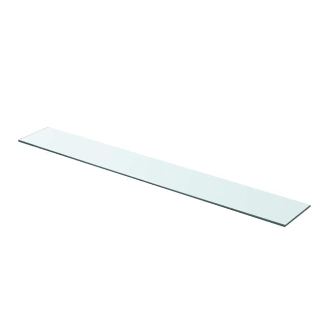 vidaXL - Wandschap - transparant - 90x12 - cm - glas