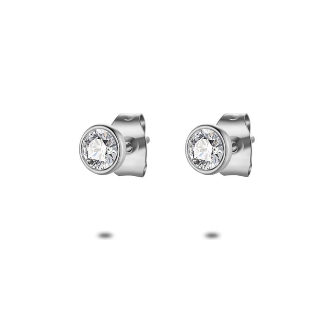 Twice As Nice Oorbellen in edelstaal, kristal 4 mm